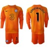 Maglia da Calcio Portiere a Maniche Lunghe Chelsea Orange Arrizabalaga 1 2022-23 per Bambino